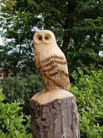 Ollie the Owl - Created in June 2017 by wood sculptor Mick Burns